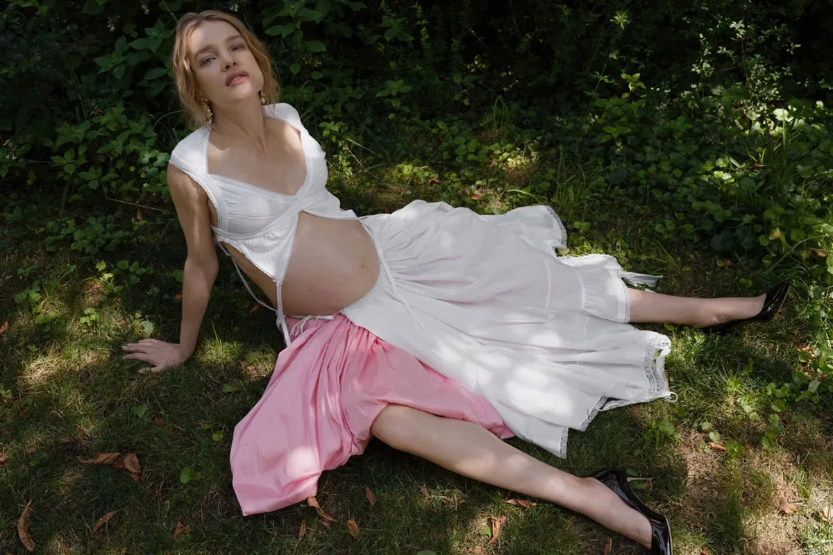 Pregnant Natalia Vodianova for Cou Cou Intimates