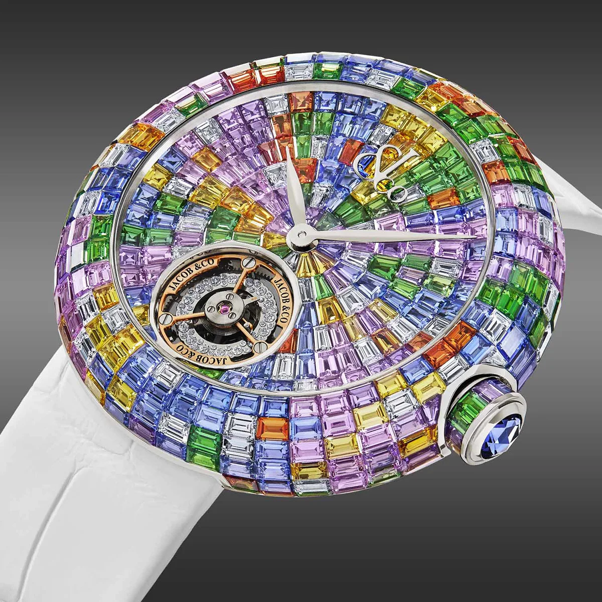 Jacob & Co. Brilliant Flying Tourbillon Baguette Pastel Arlequino