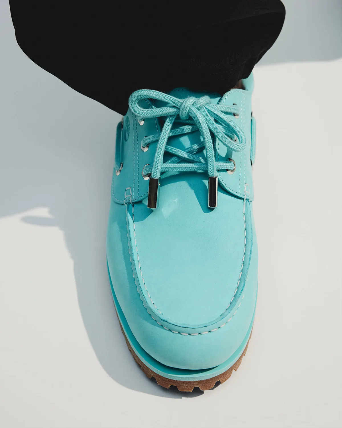 Jacquemus x Timberland Lug Boat Shoe in Lagoon Blue