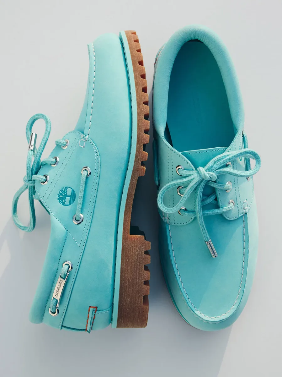 Jacquemus x Timberland Lug Boat Shoe in Lagoon Blue