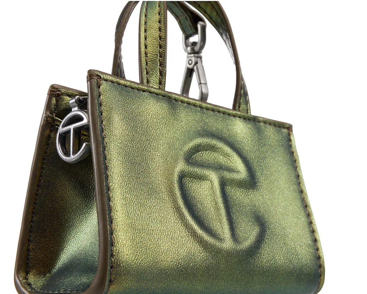Telfar Baby Bag Charm in Acid Color