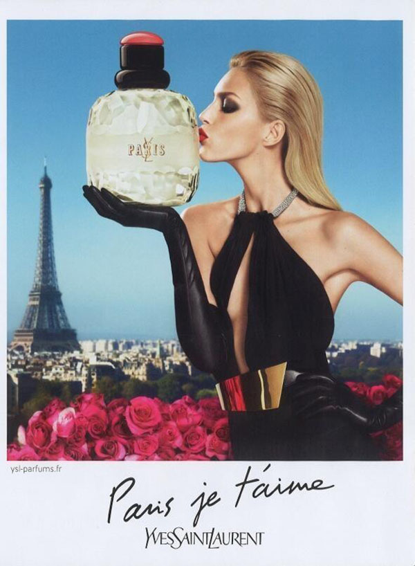 ANJA RUBIK FOR YSL PARIS JE TAIME PERFUME 2013 AD CAMPAIGN