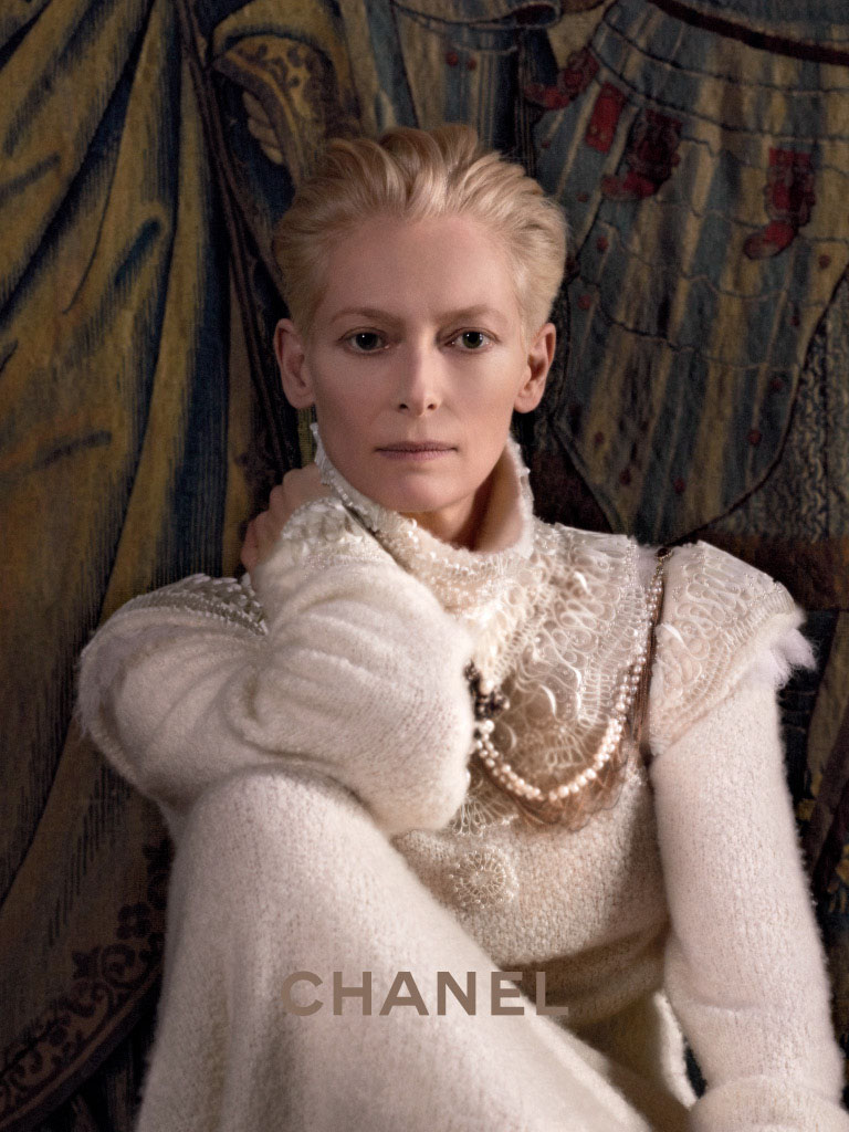TILDA SWINTON BY KARL LAGERFELD FOR CHANEL PARIS-EDINBURGH 2013 CAMPAIGN