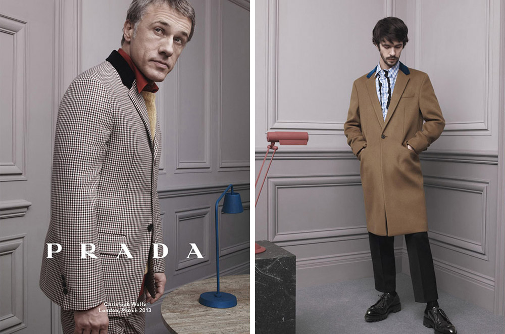 CHRISTOPH WALTZ, BEN WHISHAW & EZRA MILLER BY DAVID SIMS FOR PRADA MENSWEAR FALL/WINTER 2013/2014 CAMPAIGN