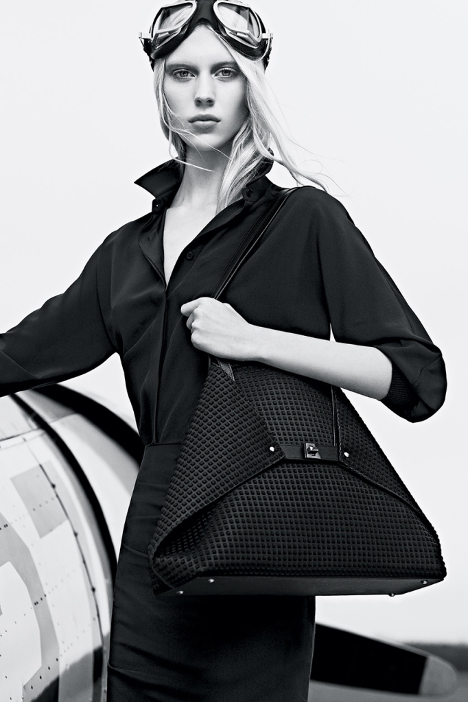Juliana Schurig by Karim Sadli for Akris Pre-Fall 2013