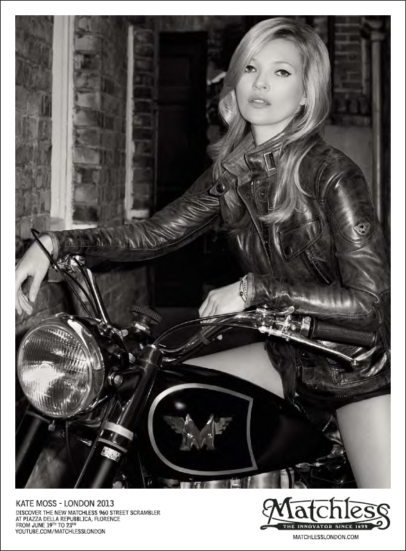 Kate Moss by Terry Richardson for Matchless Outwear Campaign
