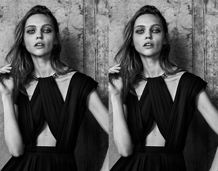 Sasha Pivovarova by Hedi Slimane for Saint Laurent Resort 2014