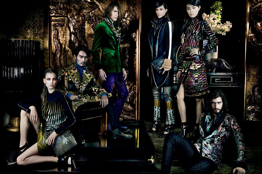 Aymeline Valade, Elisabeth Erm, Sung Hee Kim, Ton Heukels, Andres Risso & Nan Fulong for Etro Fall/Winter 2013/2014 by Mario Testino