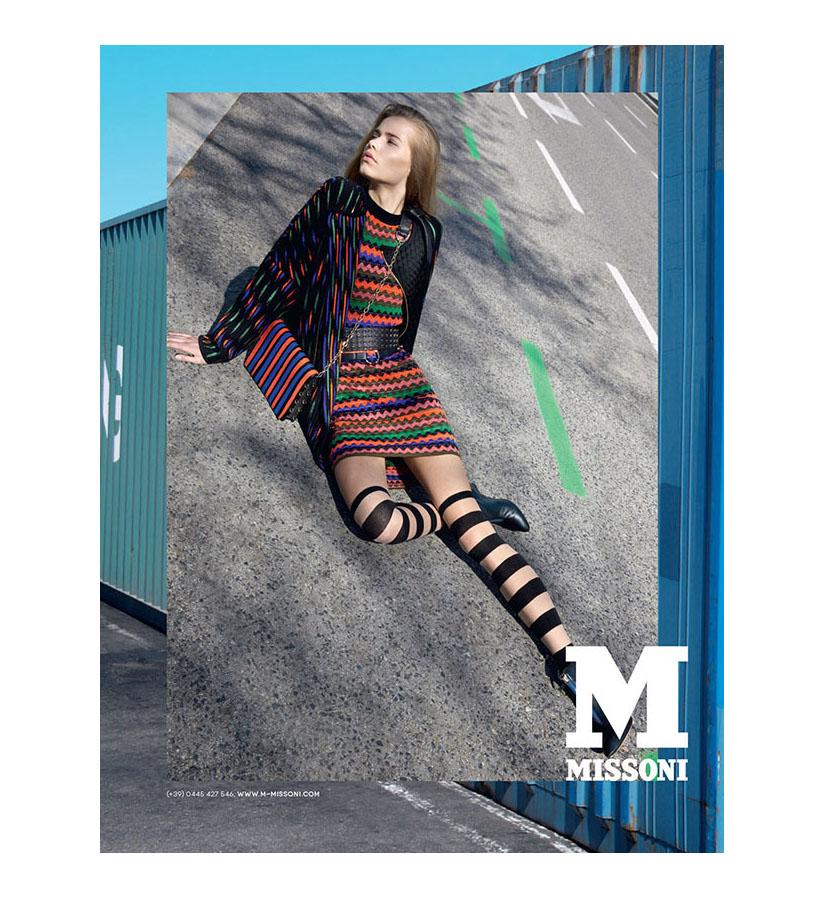 Kirstin Kragh Liljegren by Viviane Sassen for M Missoni Fall/Winter 2013/2014 Campaign