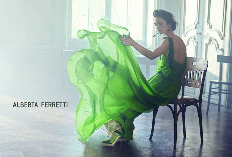 Mariacarla Boscono by Peter Lindbergh for Alberta Ferretti Spring/Summer 2014
