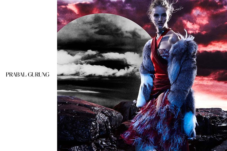 Rosie Huntington-Whiteley for Prabal Gurung F/W 14/15