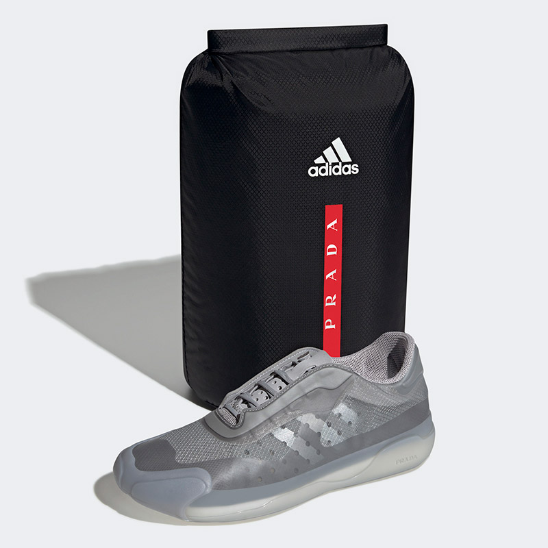 Prada x Adidas: A+P LUNA ROSSA 21 Sneakers and backpack Grey
