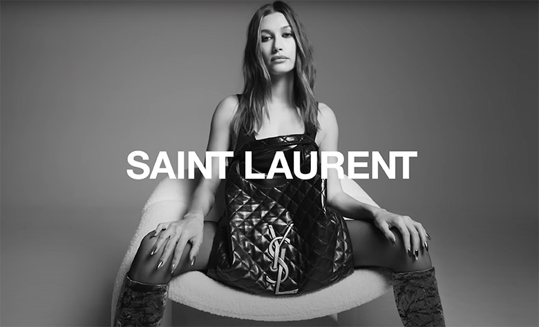 Hailey Bieber for Saint Laurent