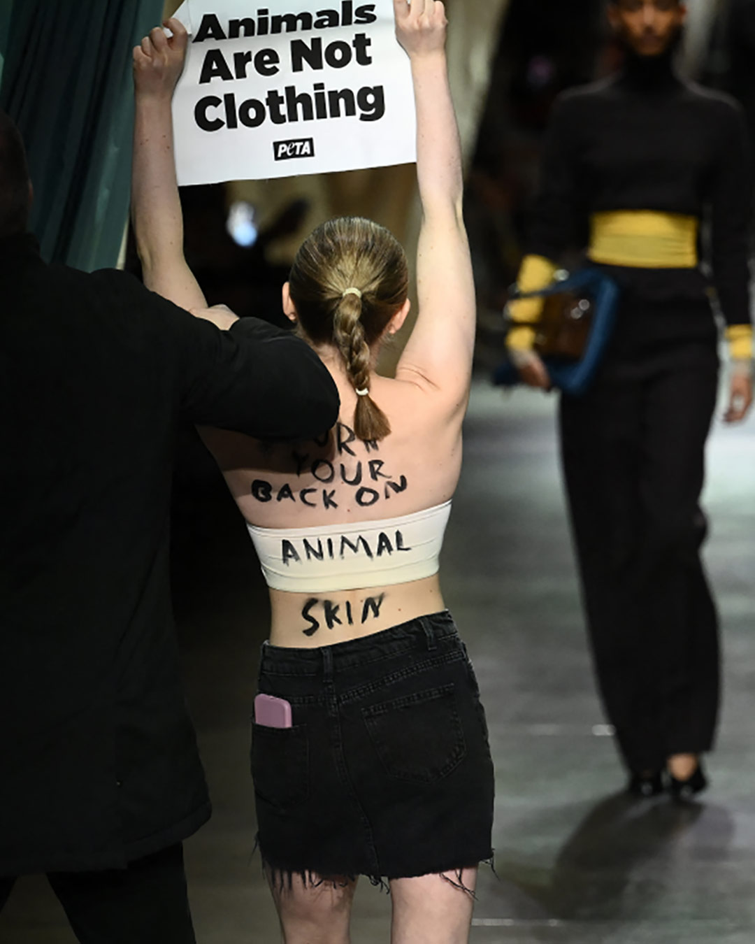Activists Rally Against Fur Targeting Max Mara, Fendi at Milan Fashion Week.