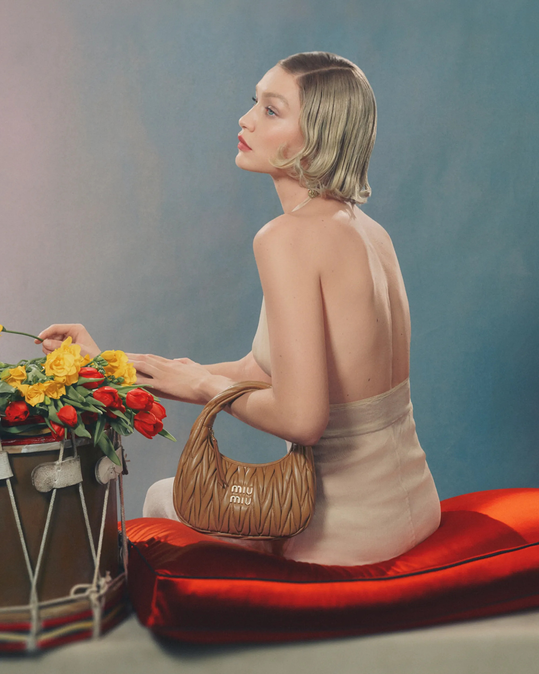 Gigi Hadid Channels 1930s Elegance in Miu Miu's Yevonde-Inspired Campaign