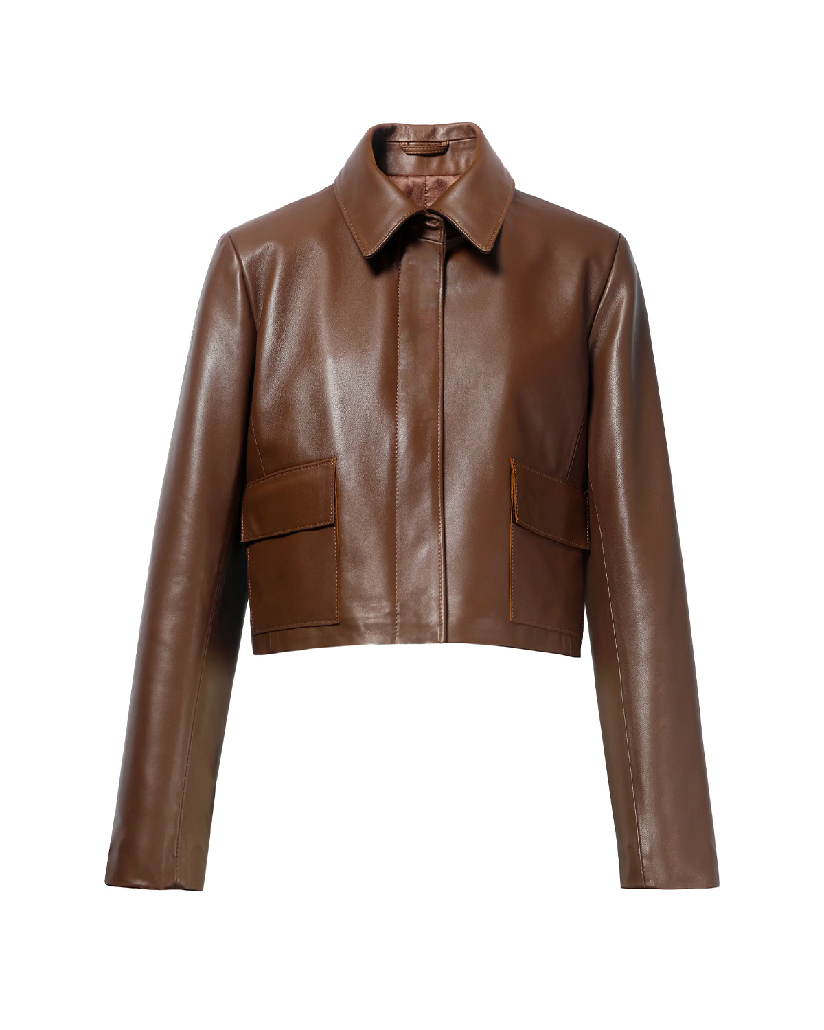 Nour Hammour Bleeker Cropped Leather Jacket