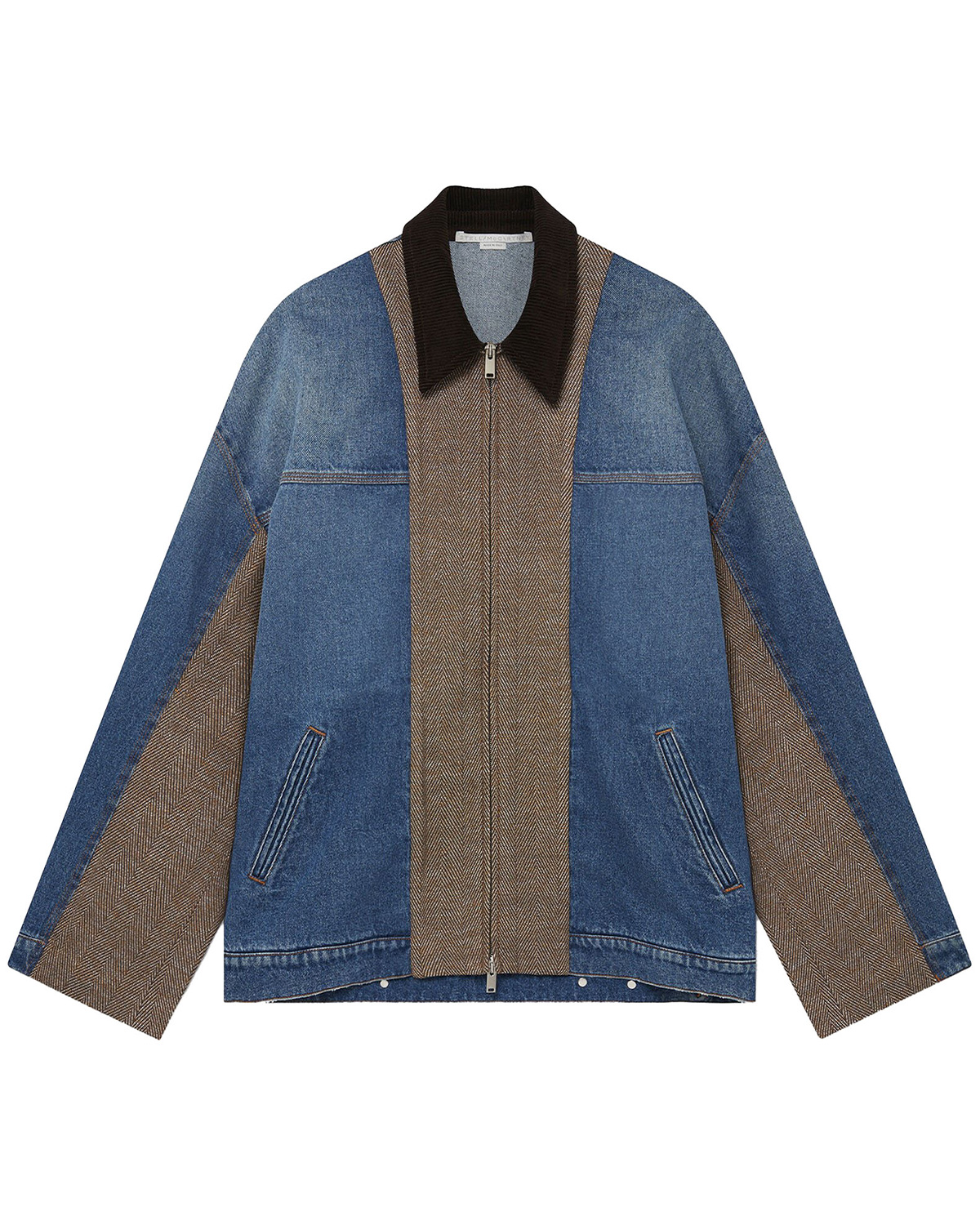 Stella McCartney Hybrid Panel Boxy Denim Jacket