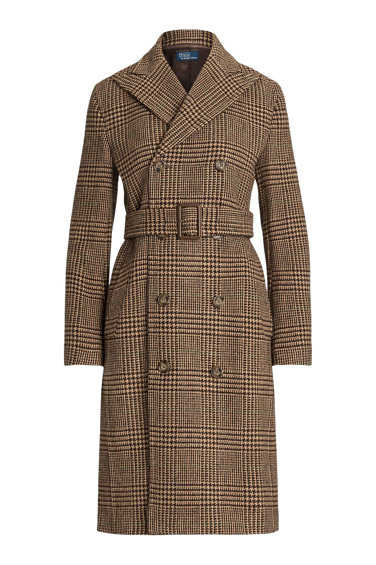 Ralph Lauren Plaid Wool Twill Trench Coat