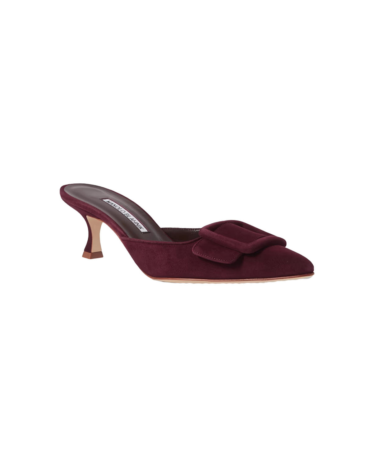 Manolo Blahnik Maysale 50 Buckled Suede Mules