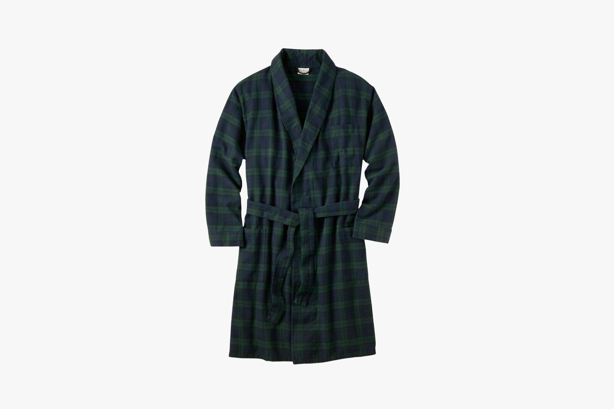 L.L.Bean Men's Scotch Plaid Flannel Robe