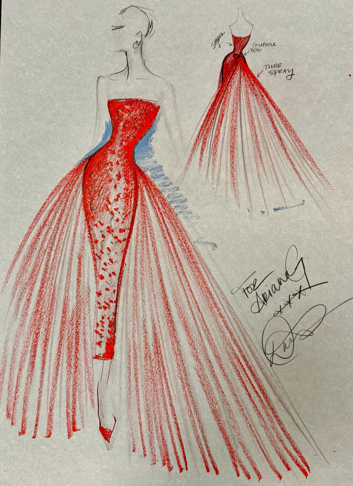Details Of Ariana Grande’s Schiaparelli Oscars Looks