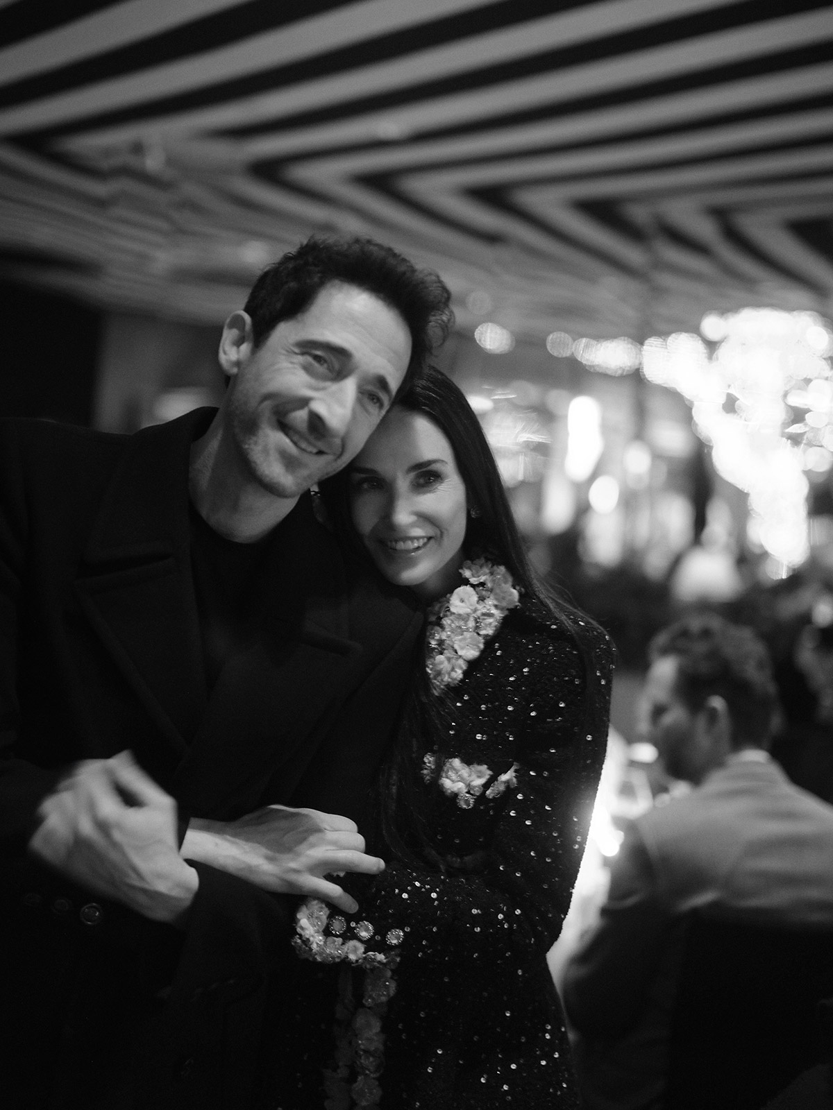 Demi Moore and Adrien Brody at Oscars 2025