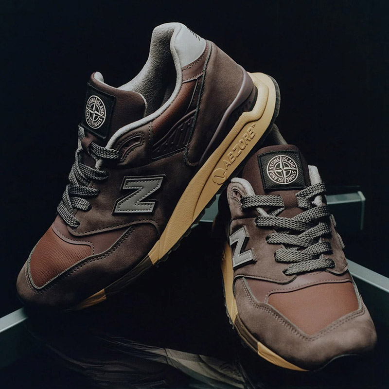 Stone Island and New Balance 998 Collaboration Goes Raso Gommato