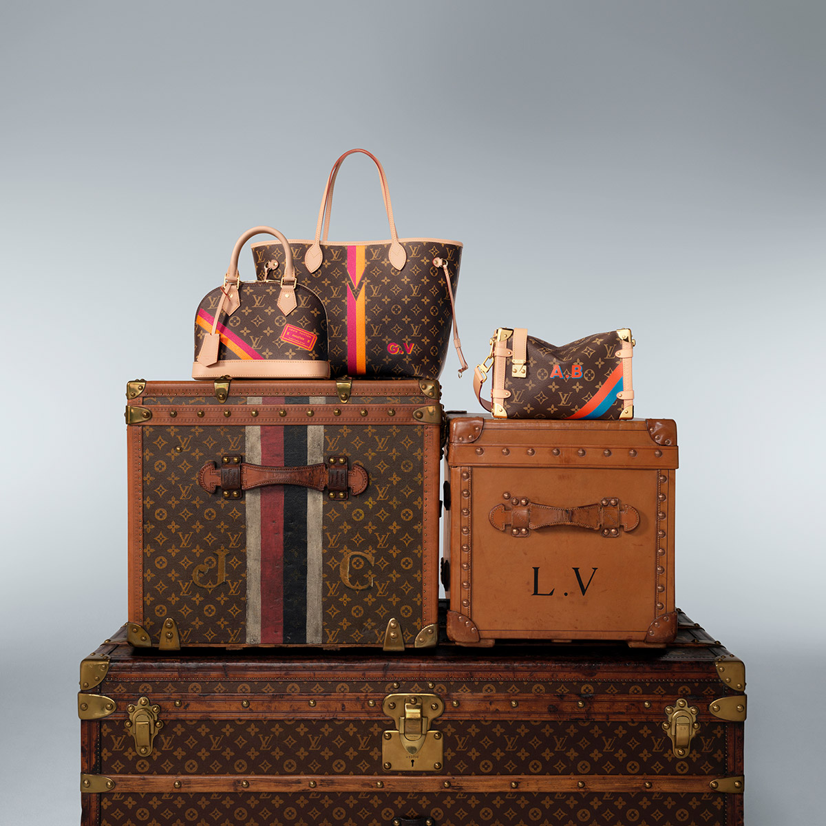 Louis Vuitton Mon Monogram Turns Stripes, Initials Into Art