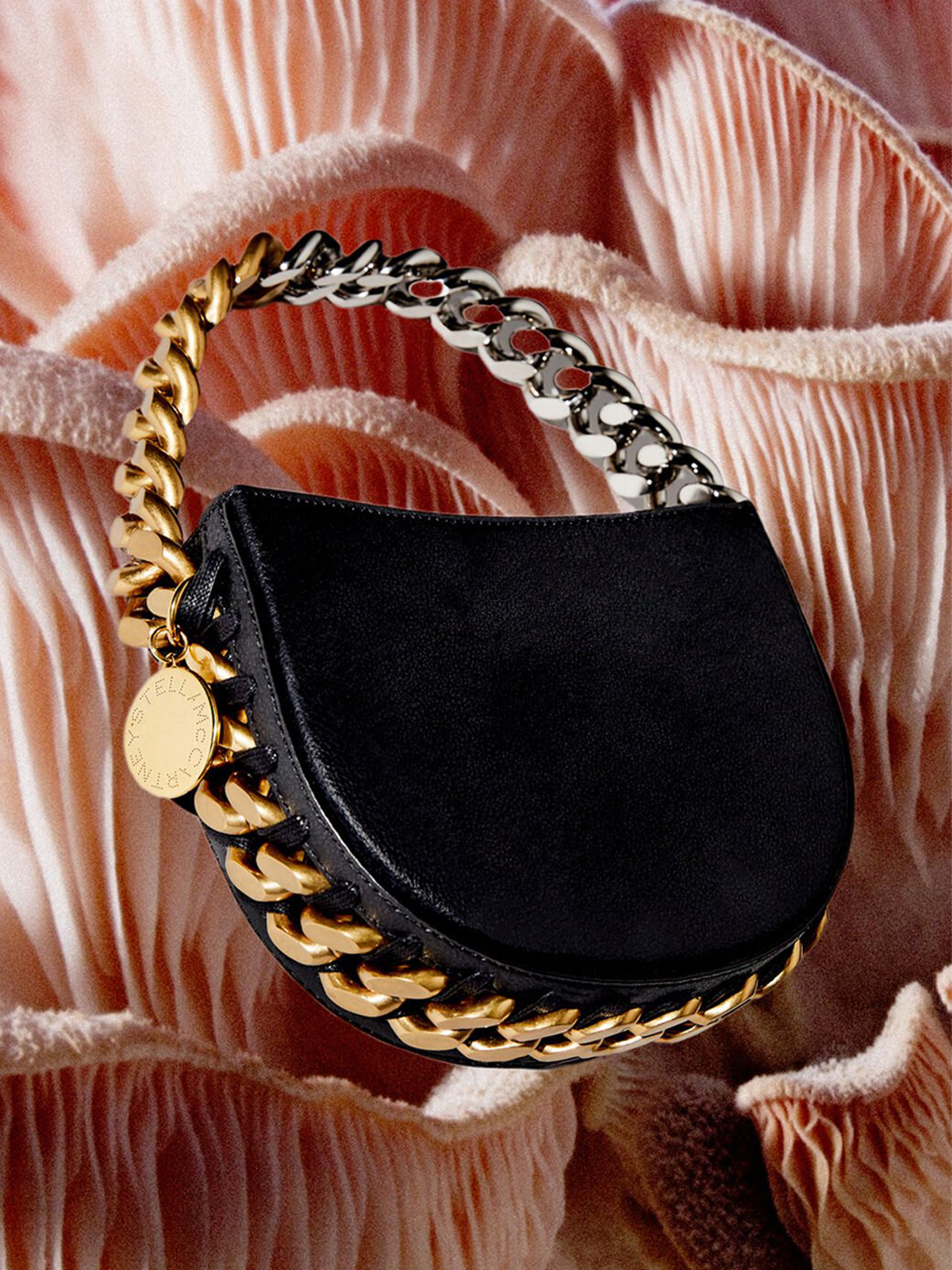 The Frayme Mylo™️, the world’s first luxury handbag made from mycelium | Courtesy of Stella McCartney