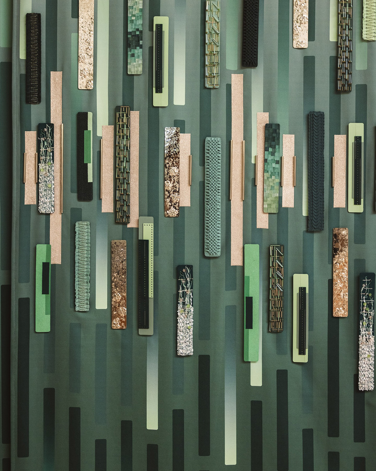A closeup of the curtain designed by Chanel’s craftsmanship hub Le19M | Source: Le19M