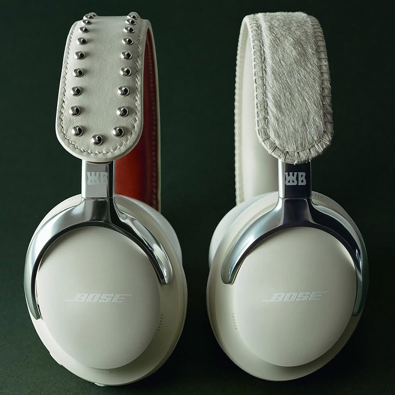 Wales Bonner Dresses Bose Headphones in Wimbledon White