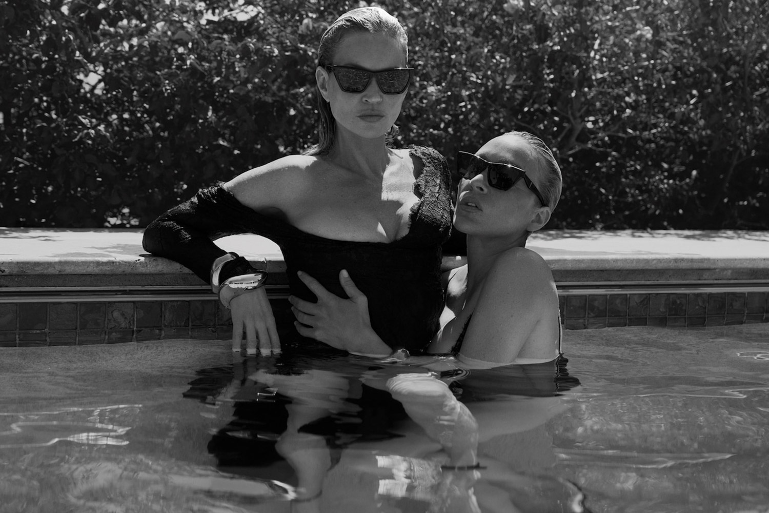 Kate Moss and Chloe Sevigny Saint Laurent