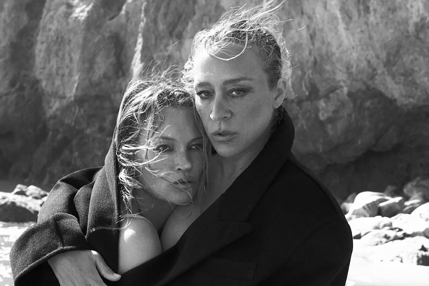 Kate Moss and Chloe Sevigny Saint Laurent