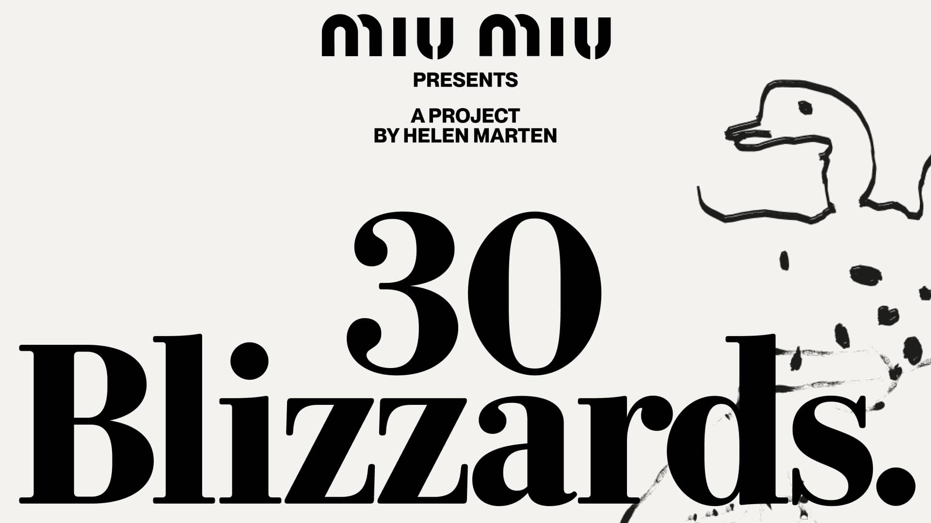 Miu Miu Announces "30 Blizzards." By Helen Marten - Art Basel Paris Public Program Official Partner 2025 | Courtesy of Miu Miu