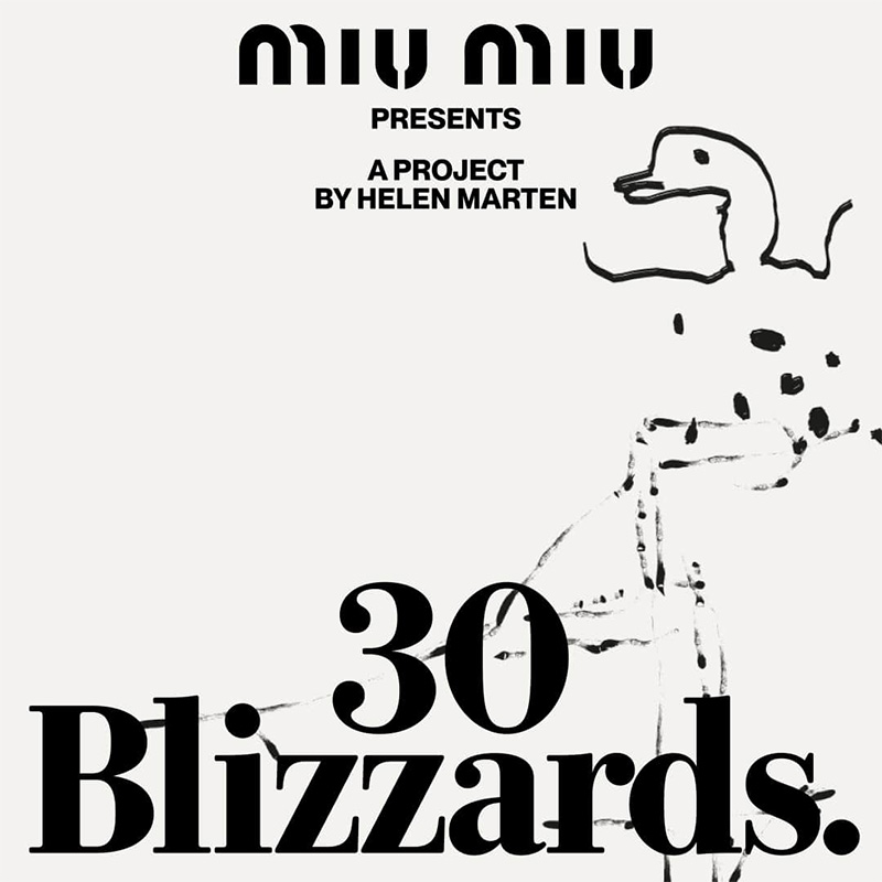 Miu Miu Presents Helen Marten’s 30 Blizzards at Art Basel Paris