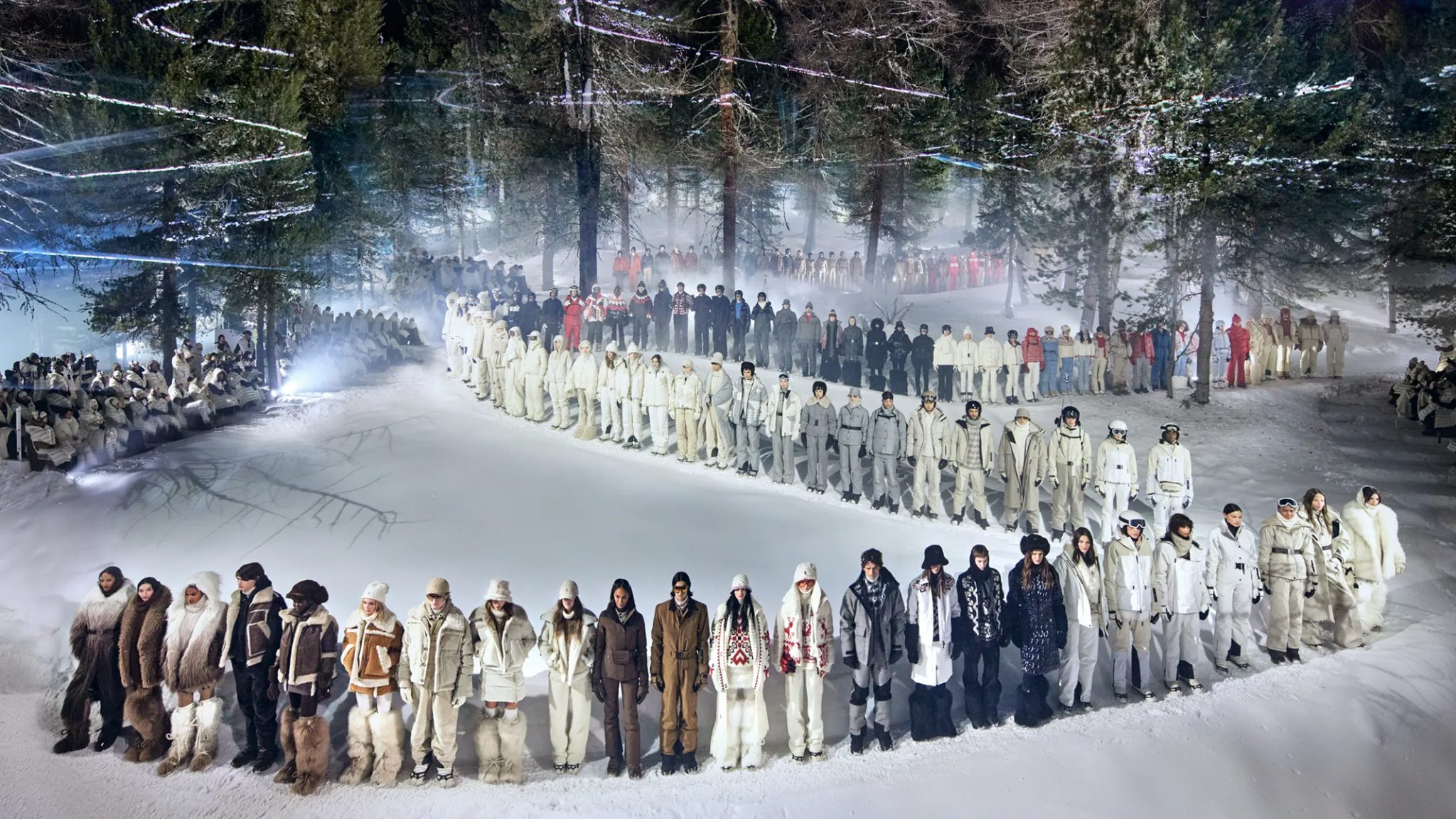 Moncler Grenoble FW24 Runway Show in St. Moritz | Source: Moncler
