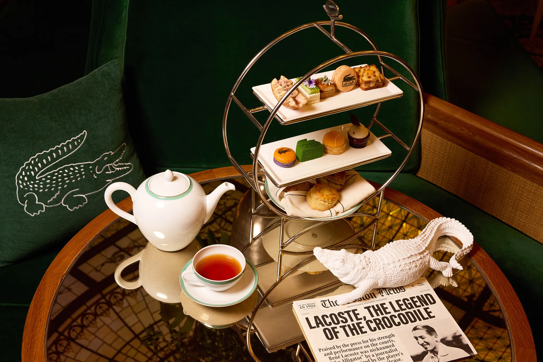 Le Café Lacoste, an exclusive Afternoon Tea in partnership with The Plaza Hotel at The Palm Court | Photo by Taylor Miller | Source: Lacoste