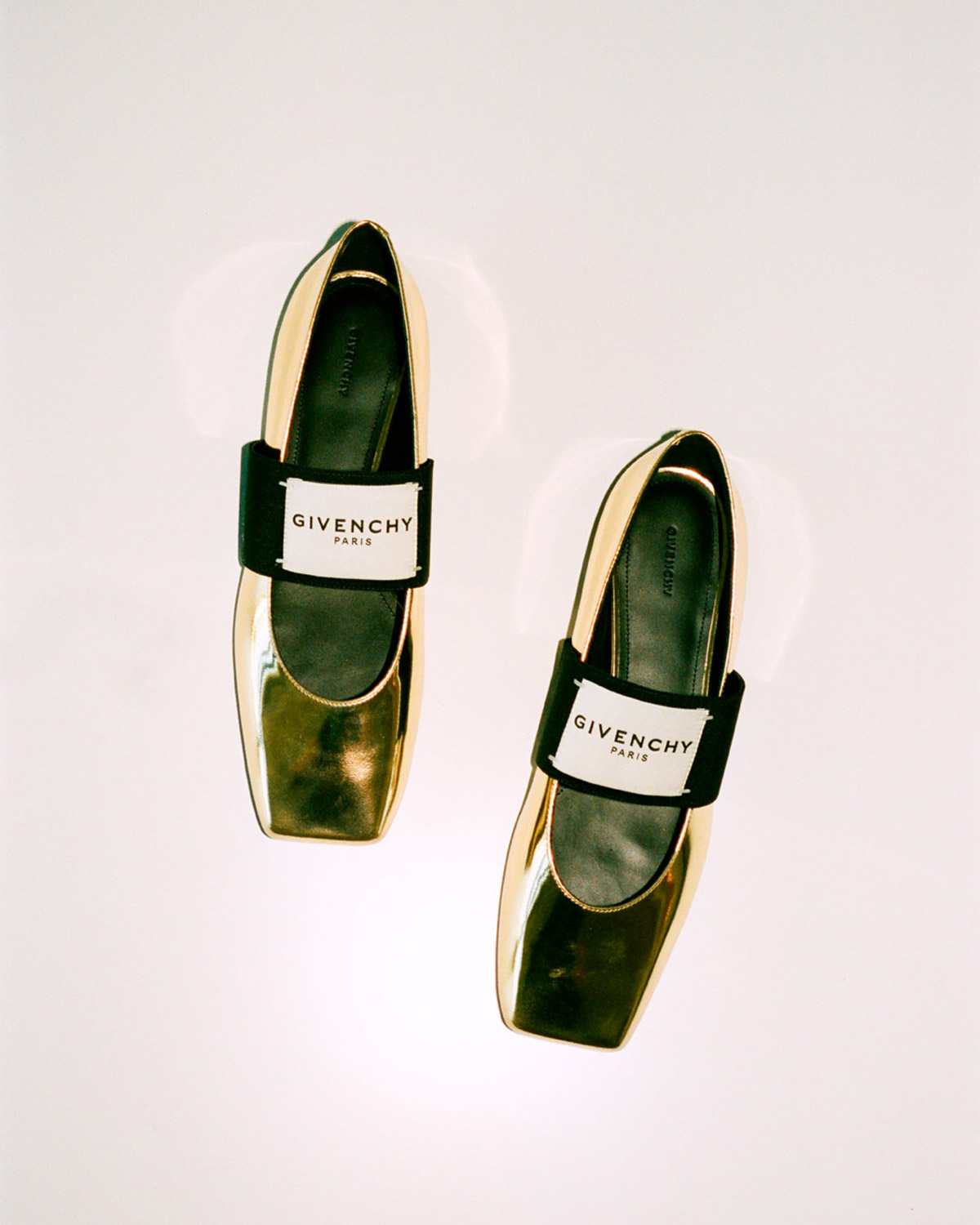 Givenchy Sliced Square ballerina in gold
