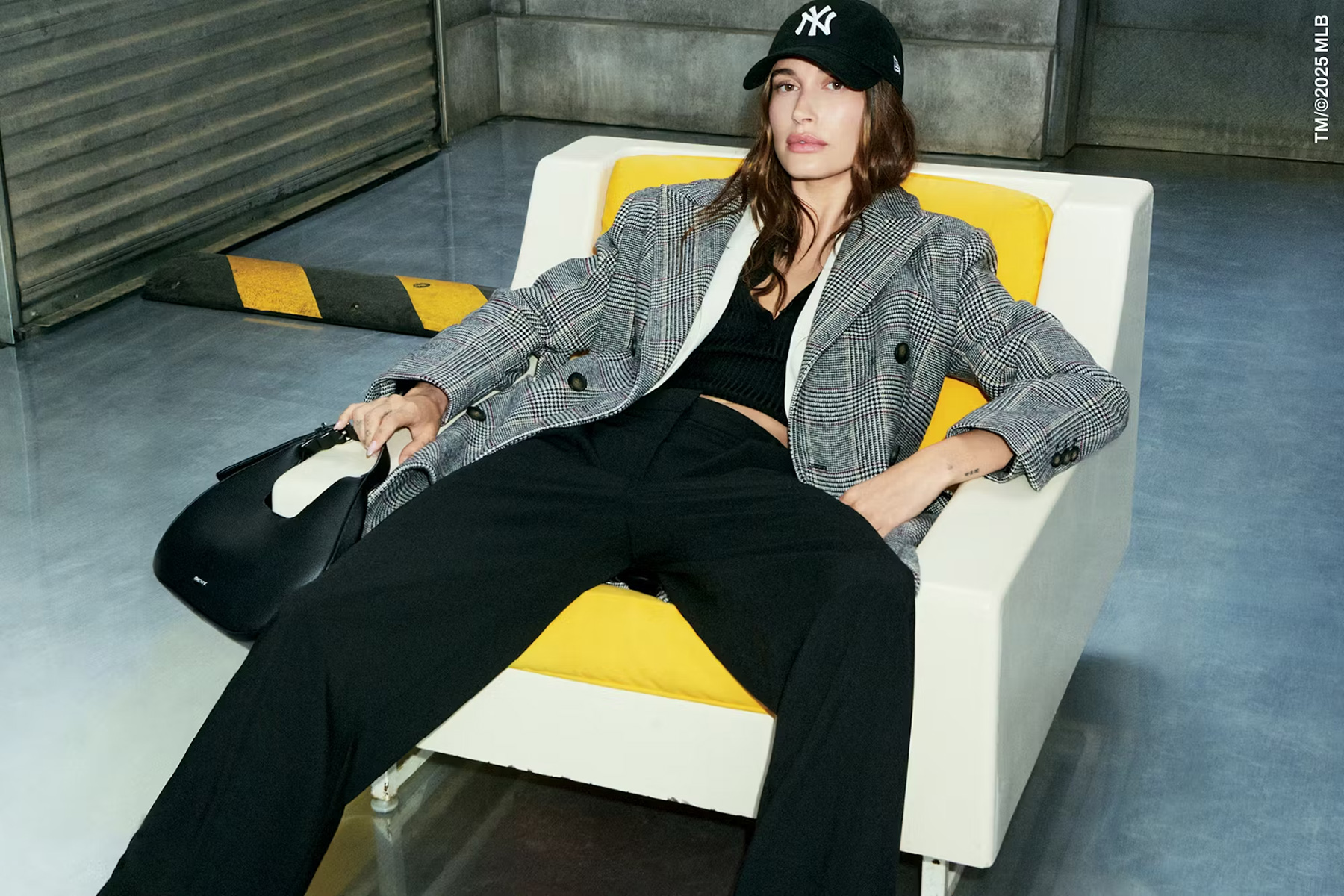 Hailey Bieber for DKNY Fall 2025 | Photo: Mikael Jansson | Source: DKNY