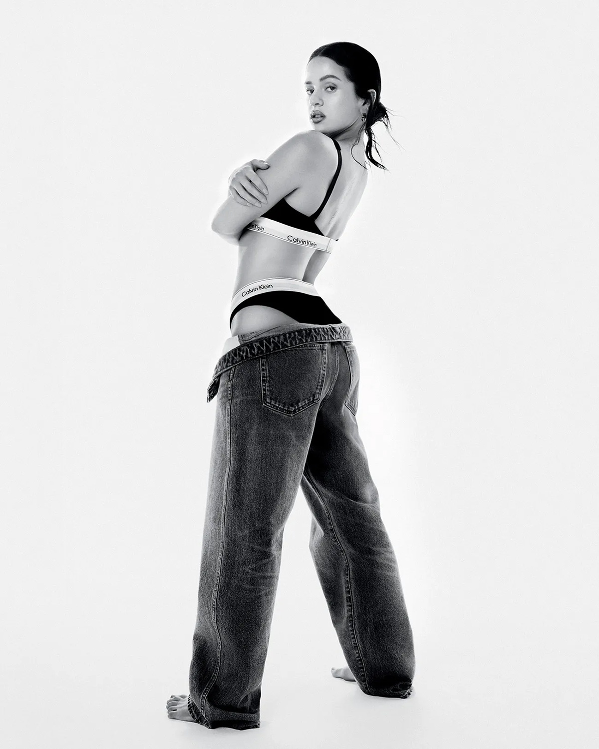 Rosalía for Calvin Klein’s Fall 2025 Underwear Campaign | Source: Calvin Klein