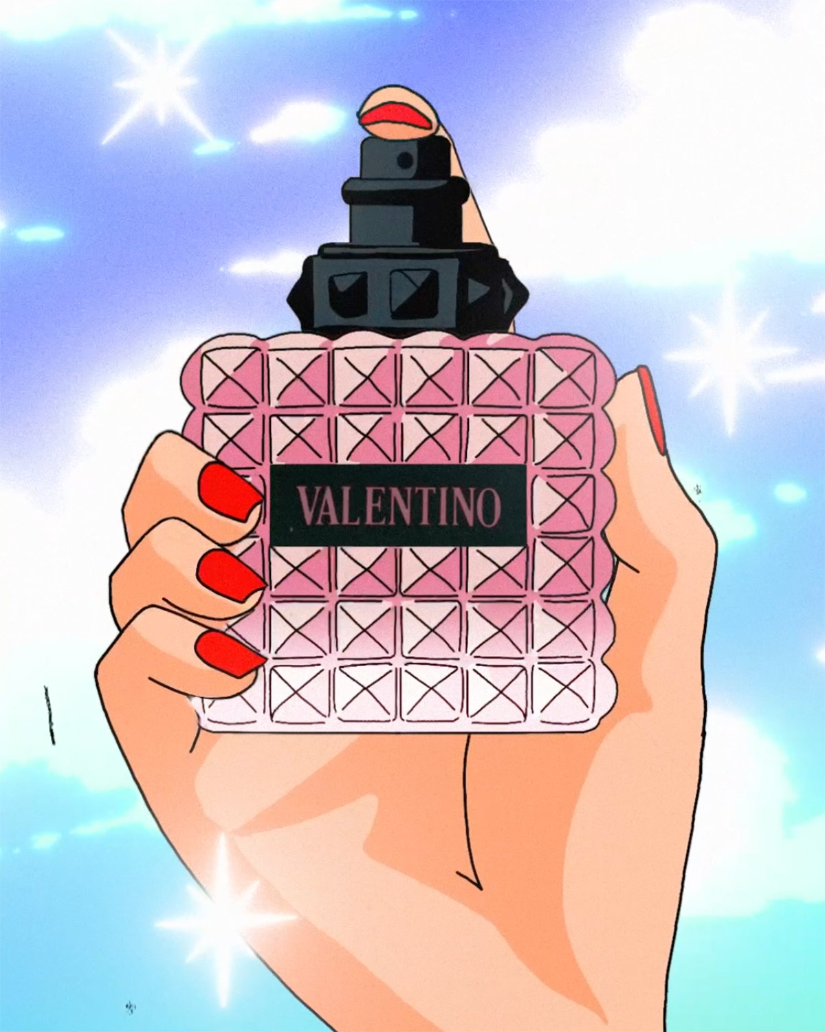 Valentino Beauty Hands the Born in Roma Bottle to Seven Digital Artists